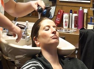 Adorable babe gets hardcore treatment in shaving salon